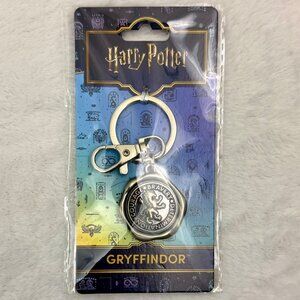 Harry Potter Gryffindor Seal Stamp Metal Pewter Key Chain Keyring